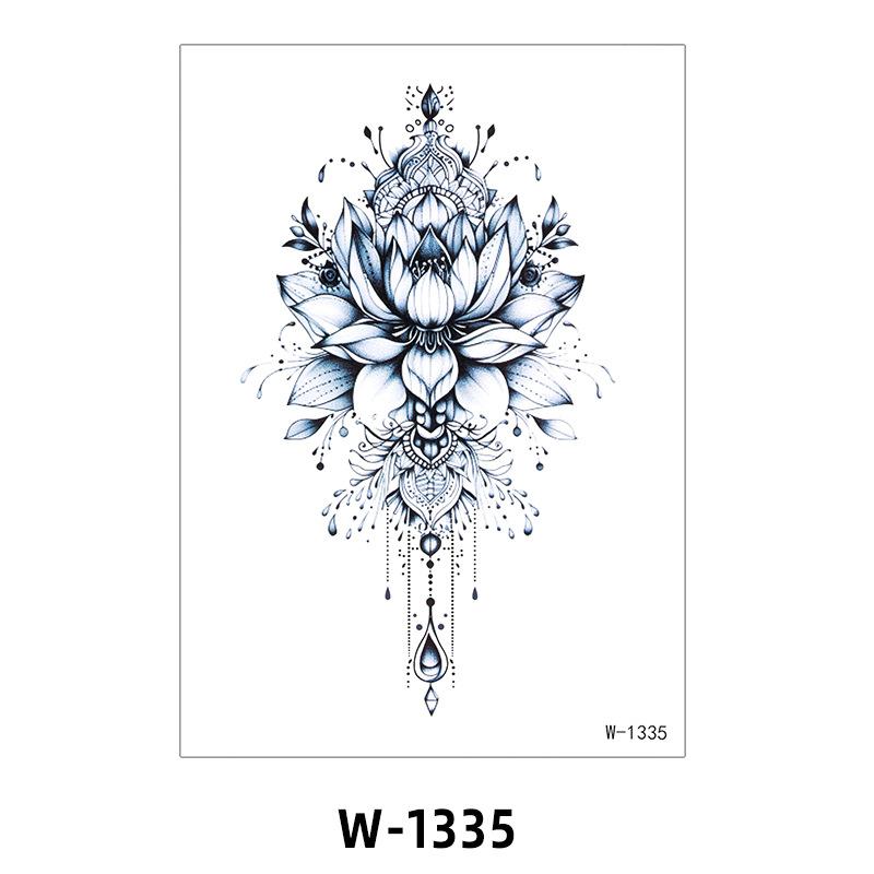 Tattoo Sticker Half Arm Waterproof Long-Lasting Disposable Tattoo Male And Female Flower Arm Tattoo Sticker