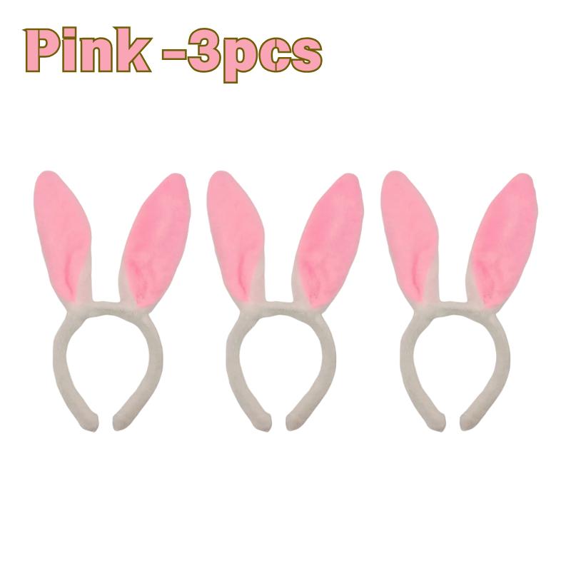Plush Rabbit Ear Hair Hoop Bunny Ears Headband for Theme Party Stage Performance Easter Cosplay Costume Accessory Hoop Hair