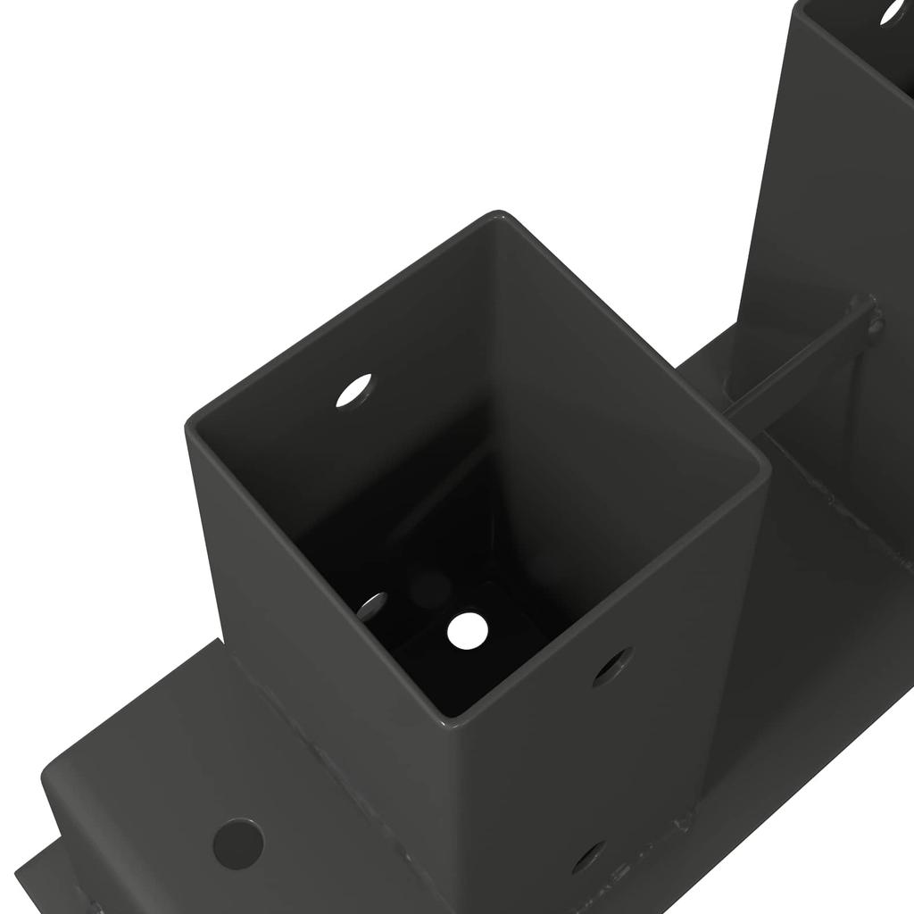 Firewood stacking aid set 2 pcs anthracite 34 x 10 x 15 cm steel