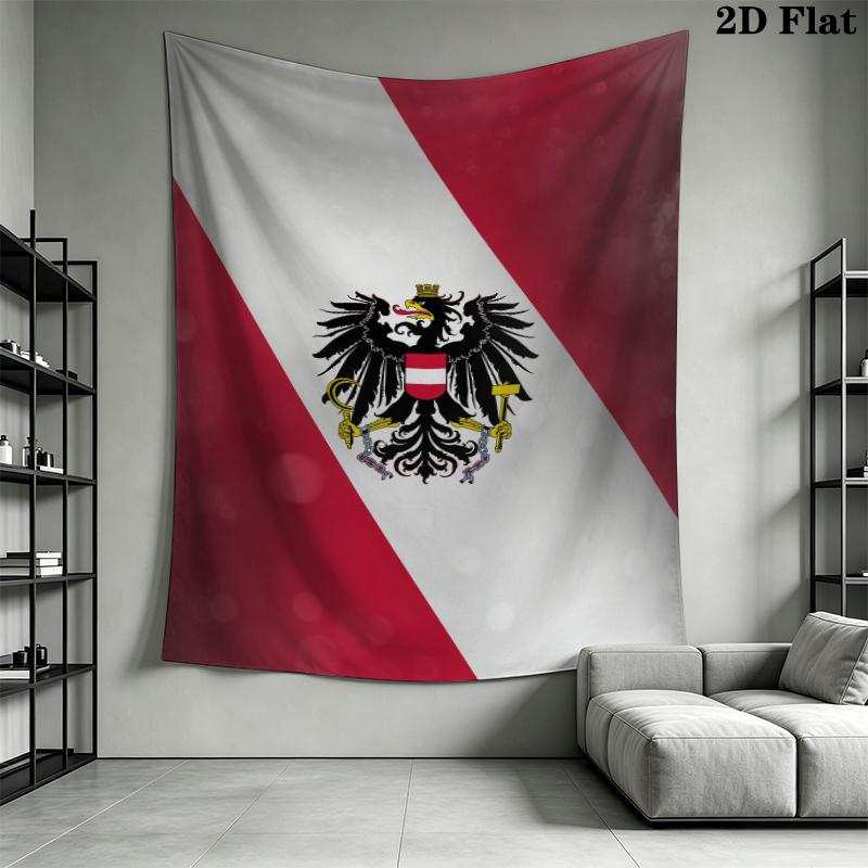Republik Österreich Wandteppich Ästhetischer Wandbehang Bedruckter Stoffdecke Dekorative Wandteppiche für Schlafzimmer Wohnzimmer Heimdekoration
