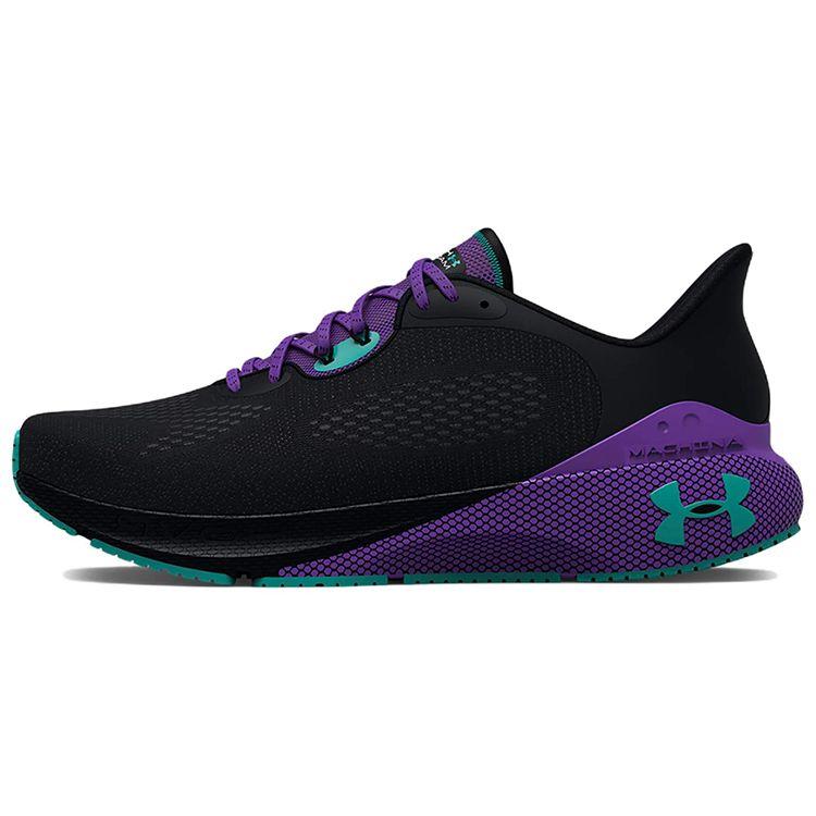 

Under Armour HOVR Machina 3 Solid Color Comfortable Fabric Low-Top Casual Running Shoes Men sneaker Black Purple 3025650-002 41