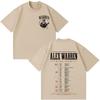 Singer Alex Warren 2026 Tour Print T Shirt Unisex Unisex Hip Hop Tshirt Summer Shortsleeved Cotton Loose Vintage Fashion Tshirts