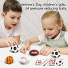 Alla hjärtans dag Barnpresent: Ett paket med 24 stressbollar med ett gratis Alla hjärtans dag-kort, lämpligt för både pojkar och flickor.