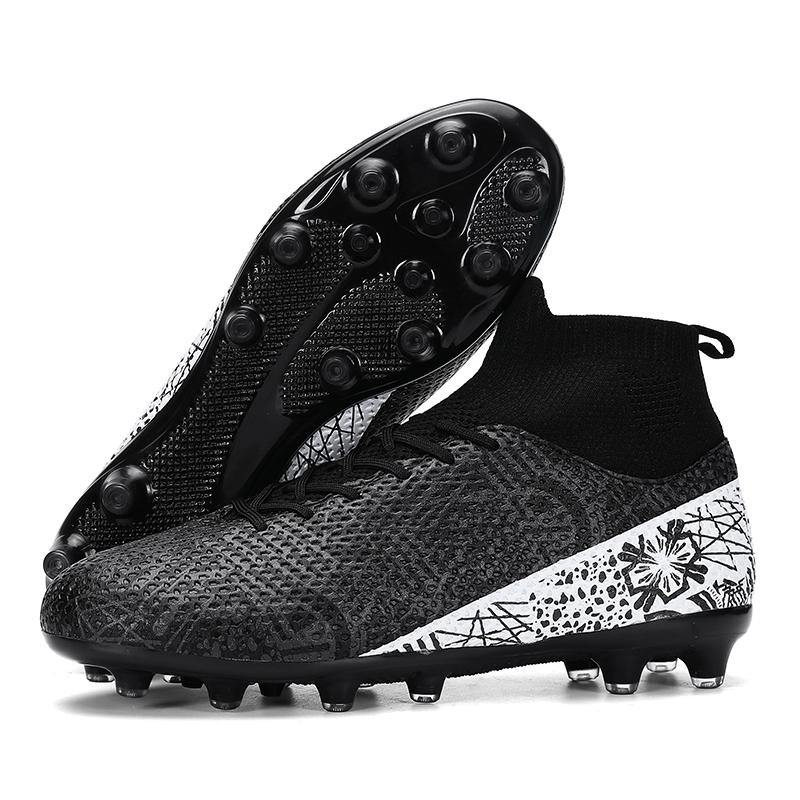 33-46 Unisex Football Boots Lace High Elastic Socks Training Artificial Captain Outdoor Sports Training Football Shoes