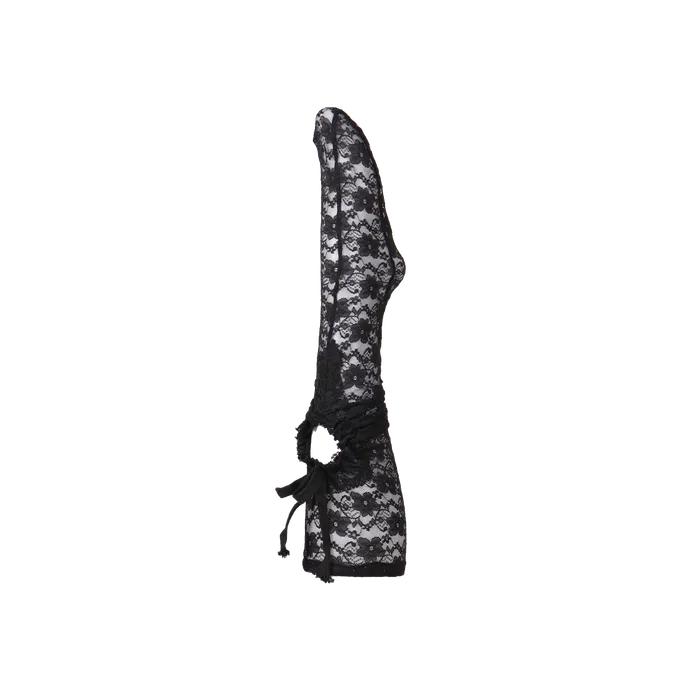 Floral Hole Socks (Black)