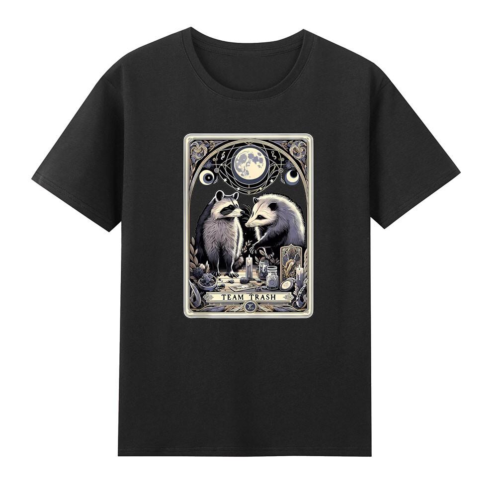 Team Trash Tarot Card Raccoon Opossum Witchcraft Goth Possum Tshirt S