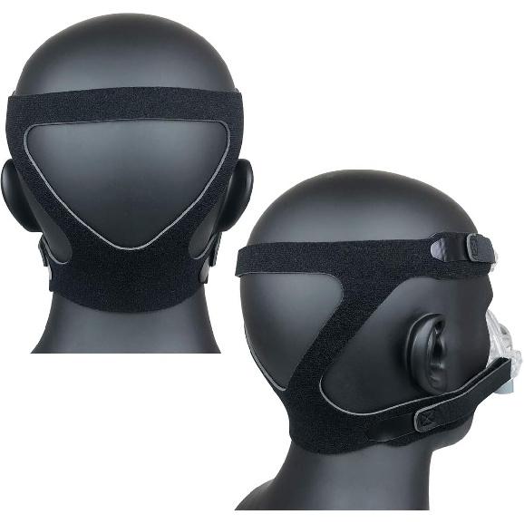 CPAP Mask Headgear Strap Universal Strap Replacement Non-Strachy Durable Design Universal Fit for Respironics Resmed Quattro Full Face Mask (2