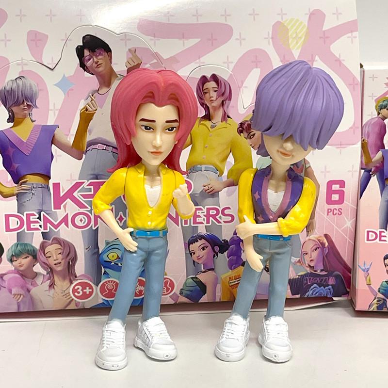 Kpop Demon Hunters Pvc Figurine Collection Set, Perfect Ornament For Fans And Collectors Home Office Decor
