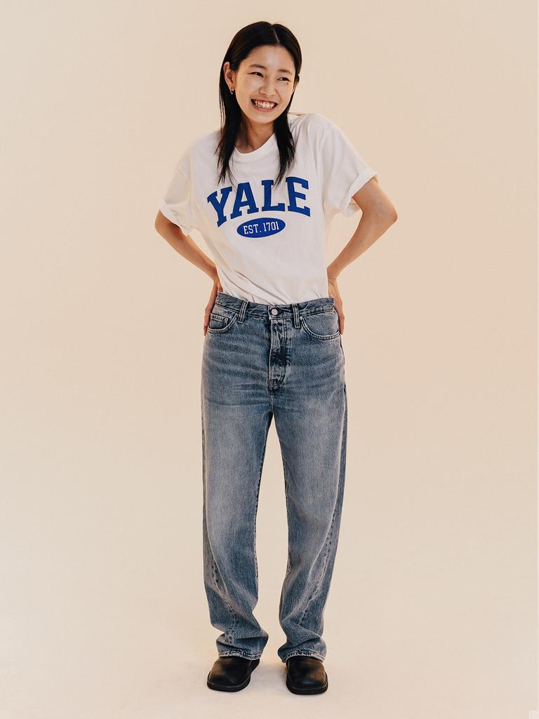 Yale Two-Tone Arch Short Sleeve T-Shirt White