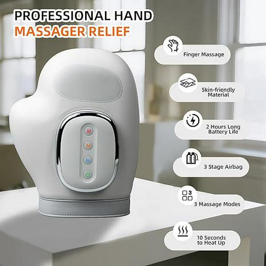 Versatile Cross-Border Hand and Wrist Massager with Heating and Vibration