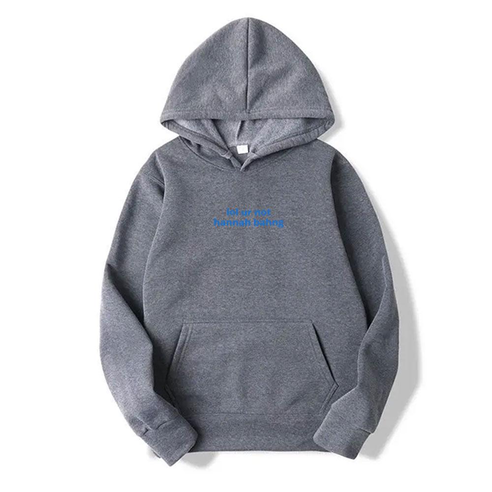 Funny Hannah Bahng Blue Hoodie Women Clothing Casual Hooded Sweatshirt Male Fashion Oversized Hoodies Man Y2k Streetwear