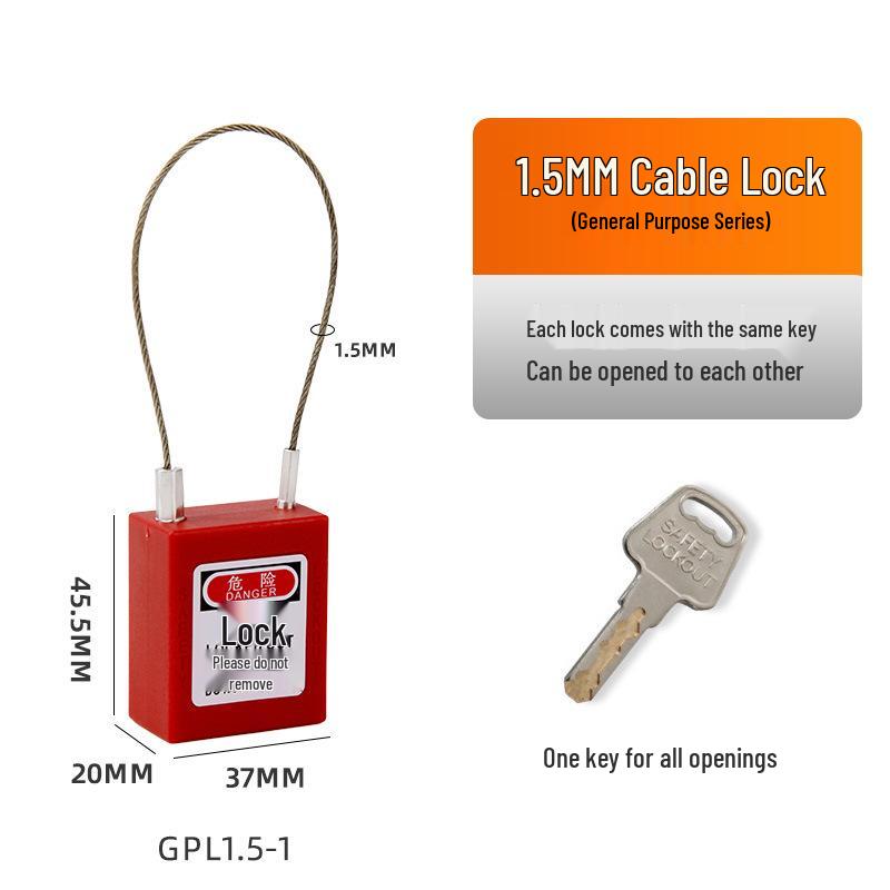 Bedi 38mm Industrial Safety Padlock: Engineering Plastic Insulated Electrical Lockout/Tagout (LOTO)