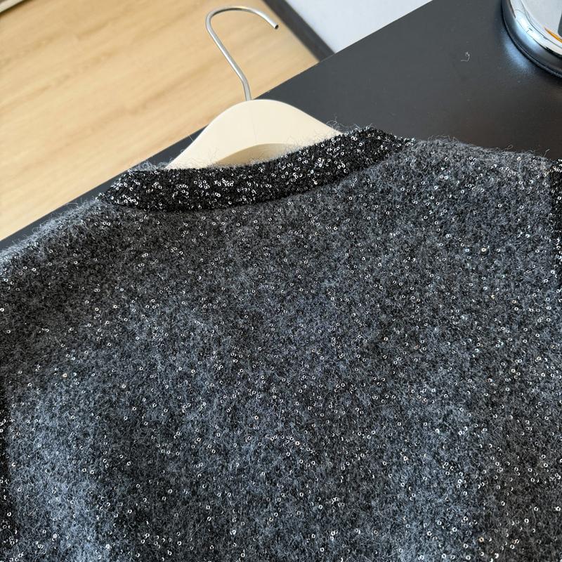 2026 Autunno Inverno Nuovo Maglione da Donna Lavorato a Maglia Perline Vintage Top da Donna Pullover Canotta Senza Maniche Larga Casual