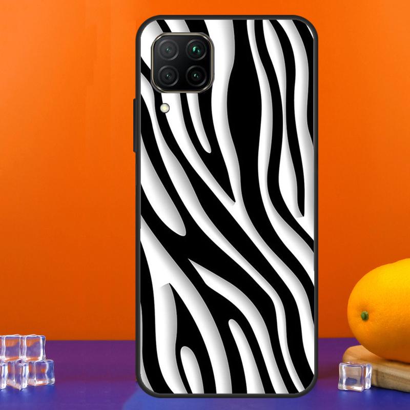 Black White Zebra Stripe For Huawei Nova 12s 12i 11i 8i 9 10 SE Y91 Y90 Y60 Y70 Y72 Y61 P20 P40 Lite P30 P60 Pro Case