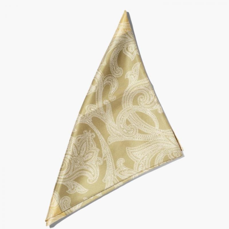 Paolo Albizzati Silk Bandana  Paisley  Light Green Azf1m80001a90