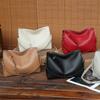 2025 A/W Top Grain Slumped Leather Shoulder Bag - Women's Genuine Crossbody Pillow Purse, Premium Commute Underarm Bag