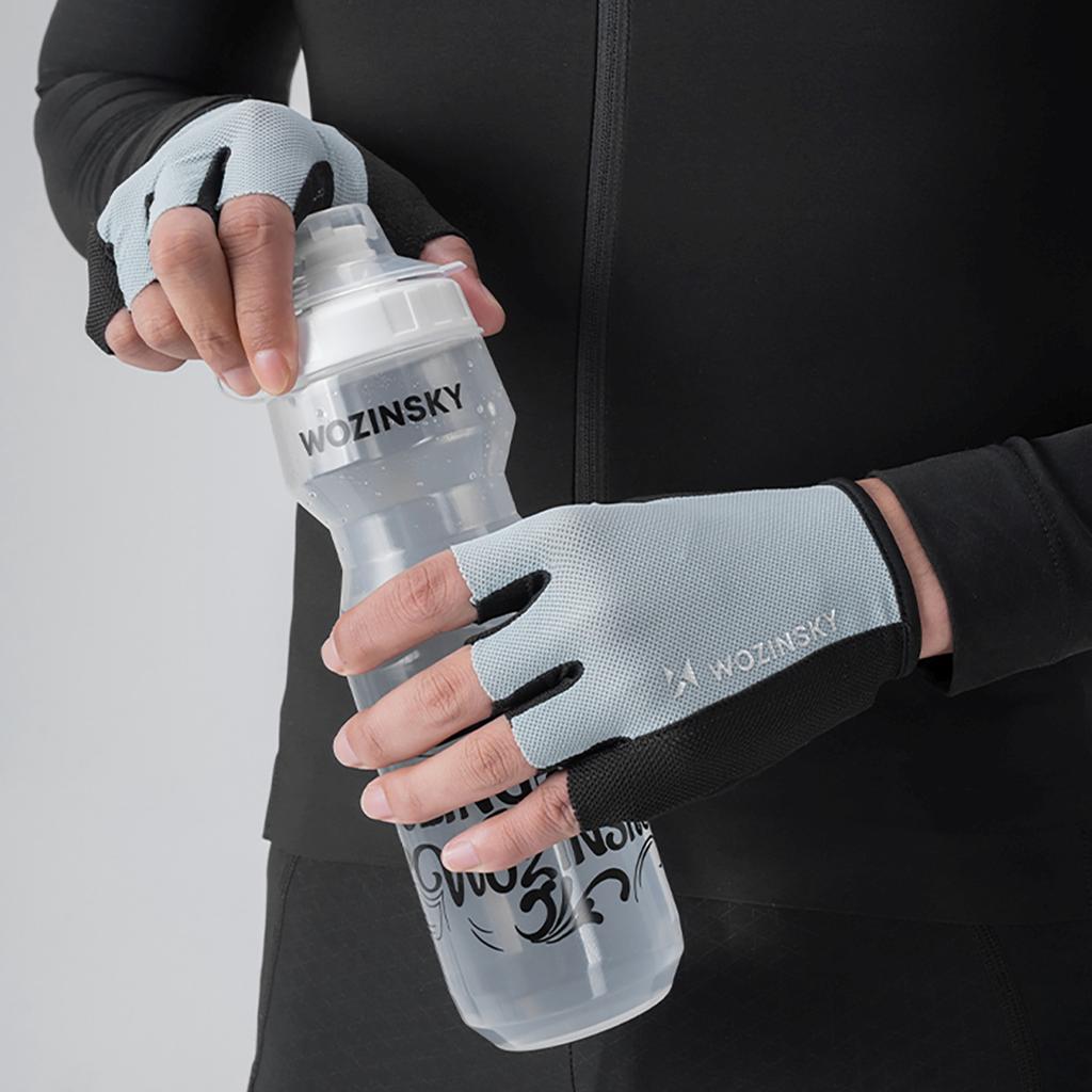 Fingerless cycling gloves size XL - gray