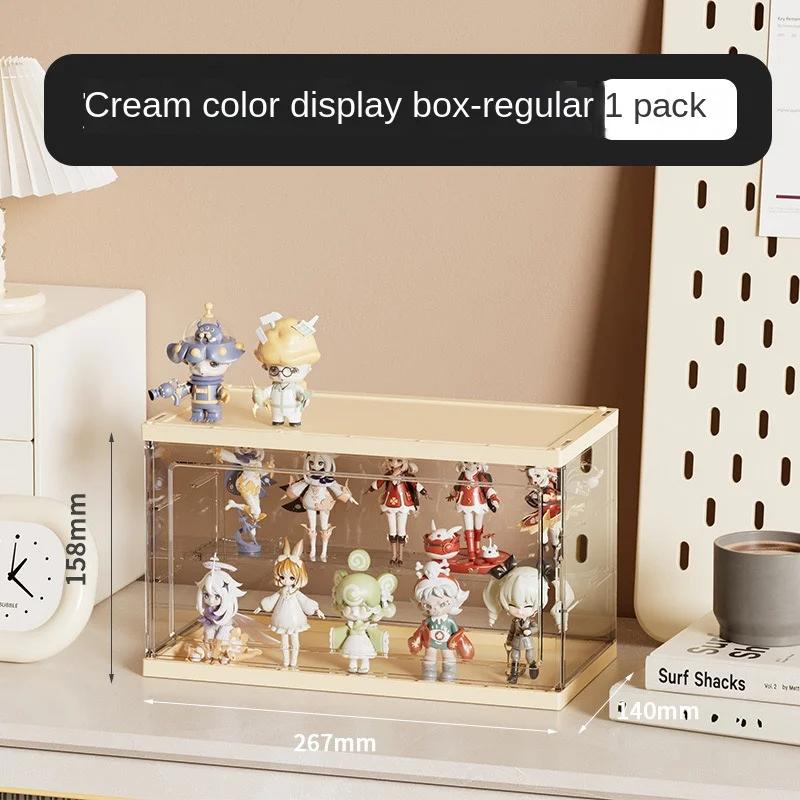 

Стеллаж для хранения глухих коробок Прозрачный витринный шкаф Акриловый пузырчатый коврик Кукольный дисплей Картонная коробка для классификации хранения