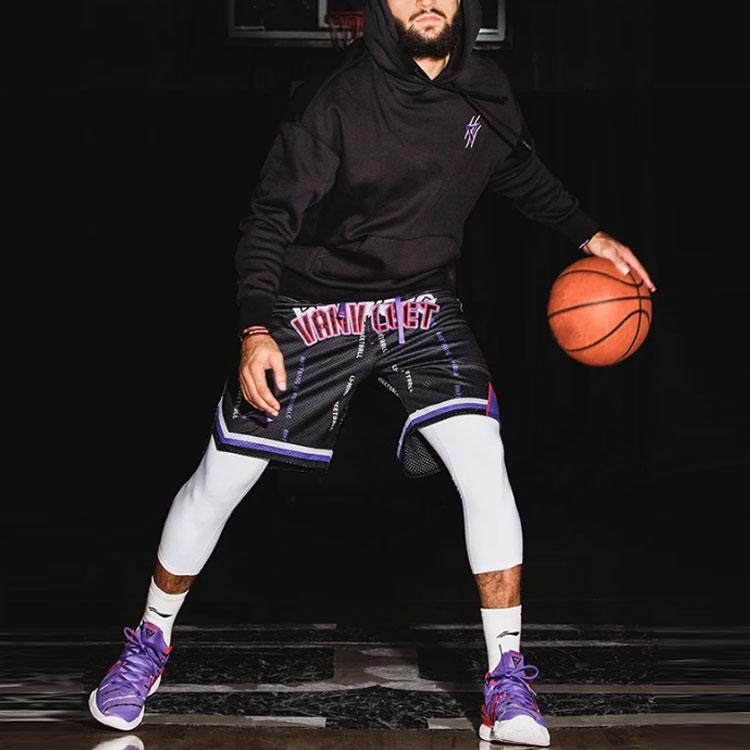 Li Ning Sports Basketball Series Training Basketball Shorts Men Shorts Black AAPR585-1