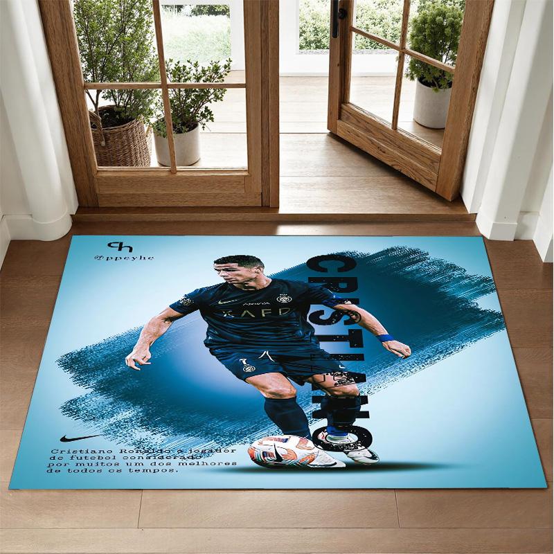Cristiano Ronaldo Design Kristall Samt Teppich Weiche Dekorative Matte für Schlafzimmer Eingang