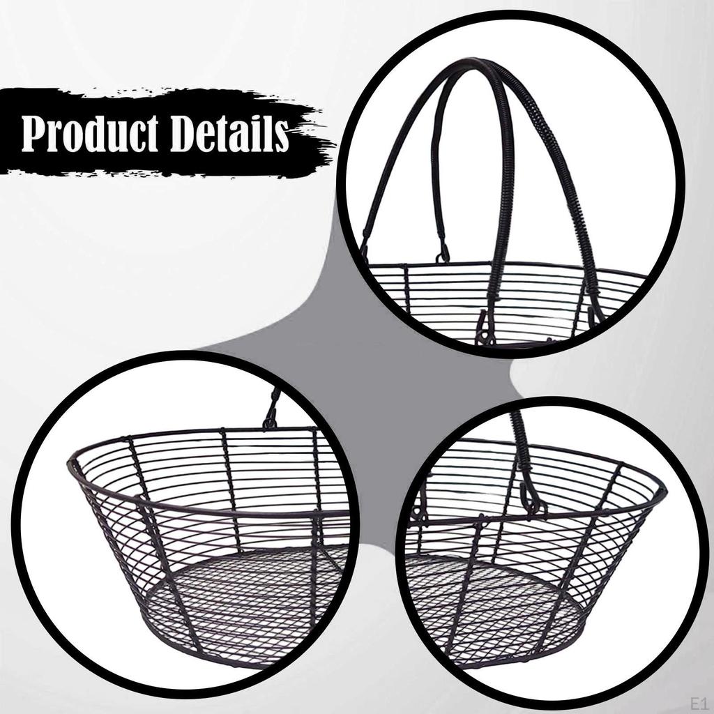 Iron Wire Fruit Bowl Organizer Bread Vegetable Holder Storage Basket for Pastry Cupcake Buffet