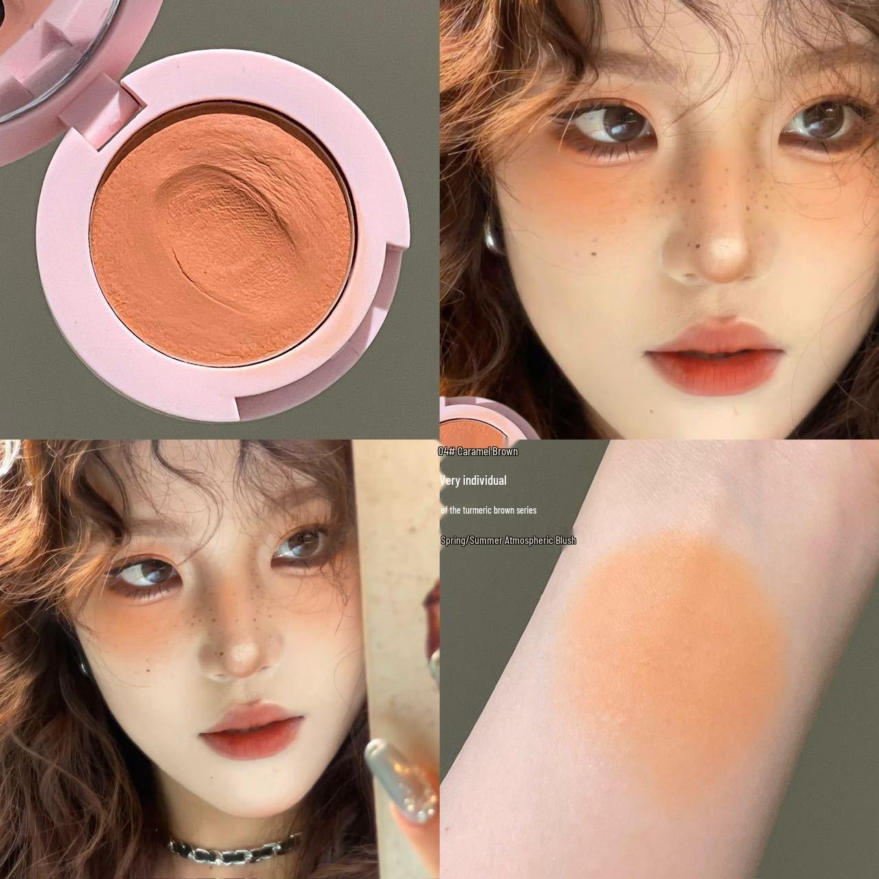HERORANGE Matte Single Color Cream Blush - Natural Brightening & Plumping Contour for Students