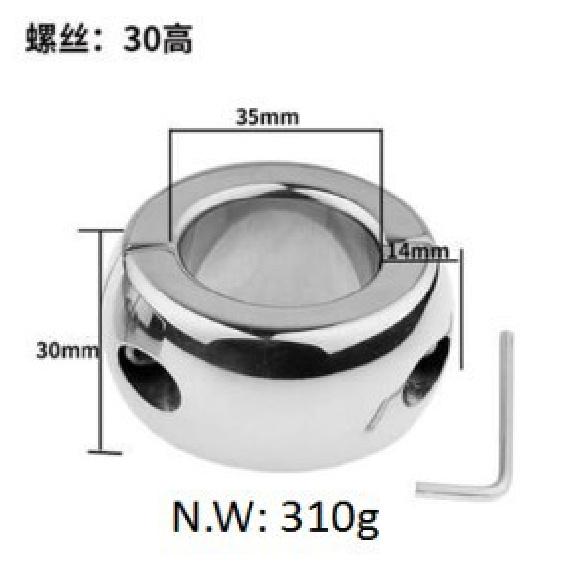 Adult Sex Product Metal Scrotum Pendant Bondage Ring Penis Weight Bearing Huan Yang J Delay Ring Retail