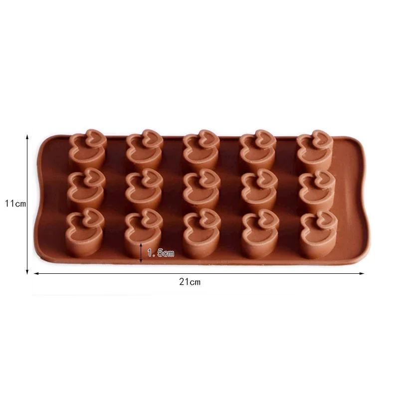 Tvar mini srdíček Silikonová forma Formy na čokoládu se nelepí Svatební cukrový fondán Forma na pečení cukroví Sušenky Forma na pečení Nádobí