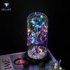 Rose Flower Preserved in Glass Dome with Night Light - Mother's Day or Birthday Gift Ornament