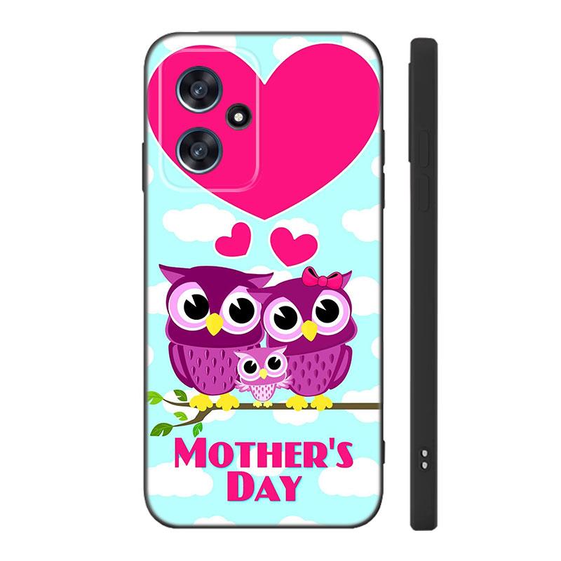 Lovely Cartoon Owl Black Silicone Phone Case For Xiaomi POCO X3 X4 NFC F3 F4 GT F5 M3 M4 M6 X5 X6 Pro 5G C55 C65 M5