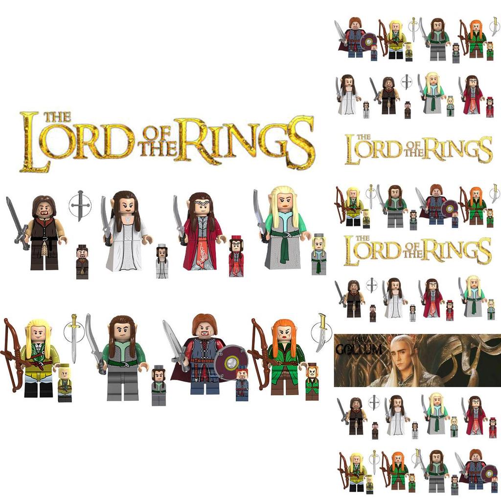 Children's Toy Lord Of The Rings Elf King Building Blocks Abs Plastic Small Particle 4.5 Cm Height