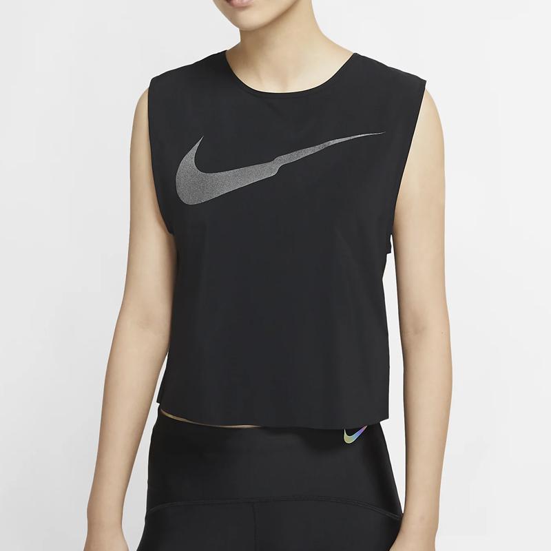 Nike Run Division Pleated Running Vest Women Tops Black CZ2836-010