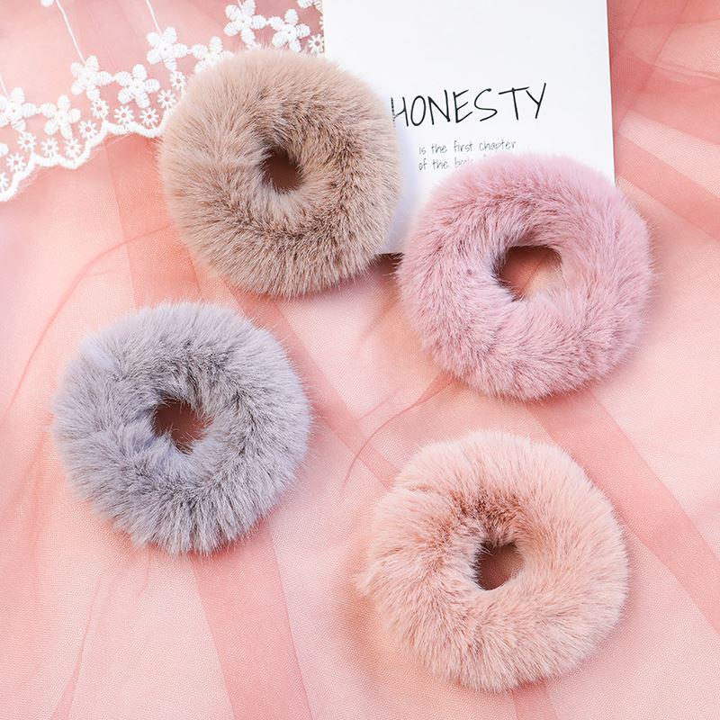 Autumn & Winter Fluffy Faux Fur Hair Tie - Korean Fairy Headwear Mink Hair Rope