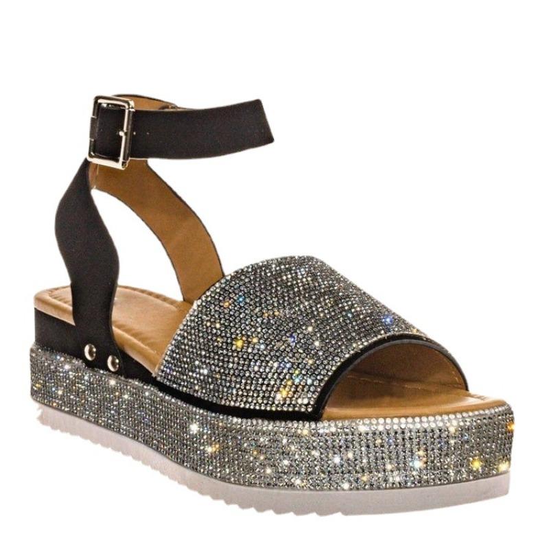 Fashion Shoes for Women Summer Fashion Platform Casual Rhinestone Plus Size 36-43 Sandalias Mujer Women Sandals Beach Footwear