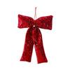 Sequin Decor Tree Ornament Shiny Surface Bow Pendant Easy Hang Christmas Bow  Festive Display