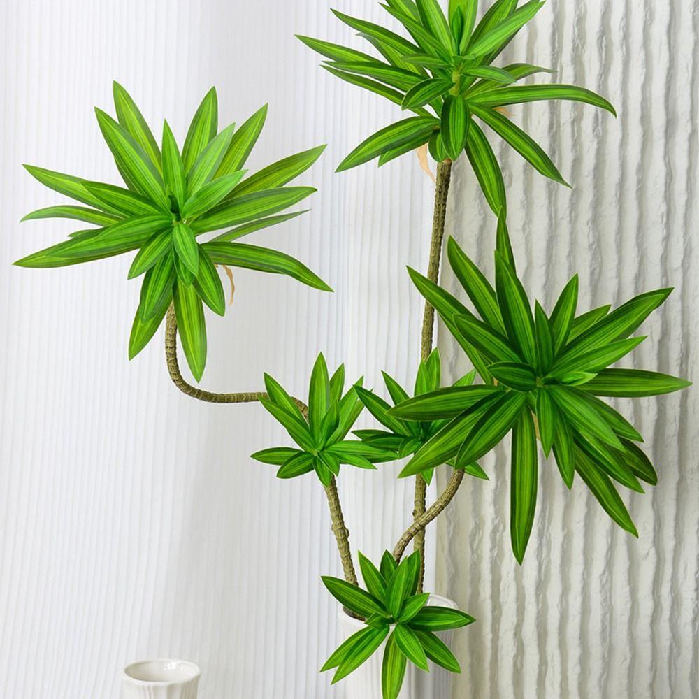 Large Artificial Plants Branch Real Touch Green Plants Fake Bamboo Leaves Birthday Party Decor