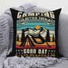 Decorative Cushion Covers Camping Bus Printed Pillow  Home Sofa Throw