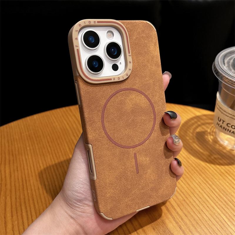 For Magsafe Luxury Leather Hybrid Shockproof Cases For iPhone 11 12 13 14 15 16 Pro Max 16 Plus Magnetic Wireless Charging Cover