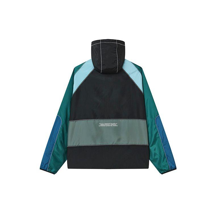 Fila Color Block Spliced Casual Logo Hooded Woven Jacket Men Jackets Dark-Iron-Gray F11M239704F-DY