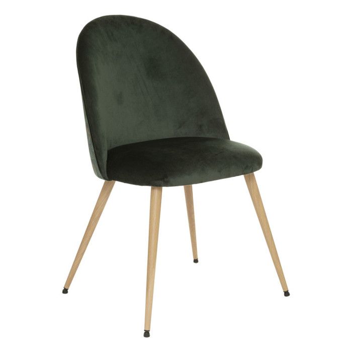 Chaise velours "Slano" Atmosphera - Vert