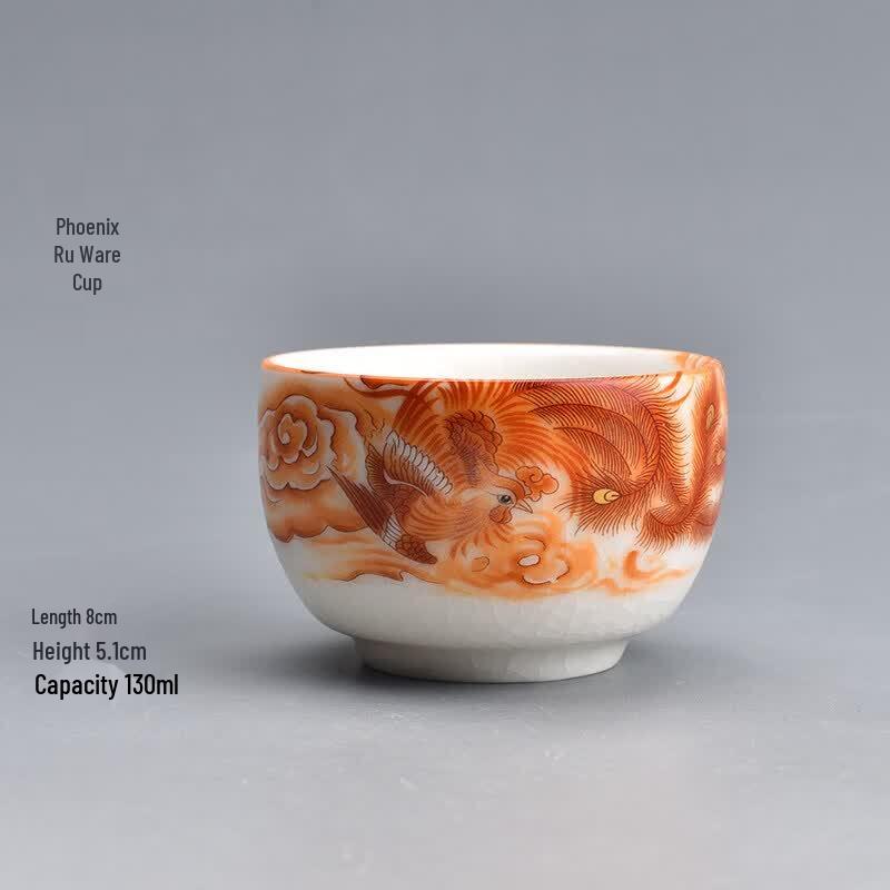 Qiwei Hand-painted Blue & White Ceramic Tea Tasting Cup