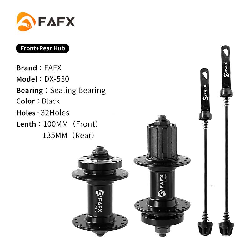 FAFX MTB Bike 32/36 Holes Sealing Bearing Hubs Compatible 7/8/9/10/11 Speed Cassette Cogs Disc Brake Alloy Hub Bicycle Parts