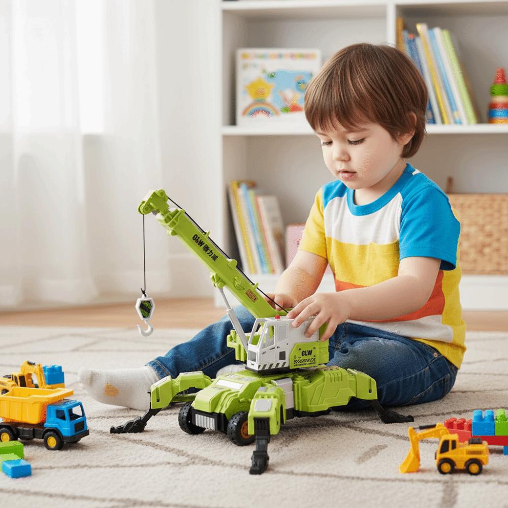 Zinc Zinc Alloy Material Transformable Engineering Vehicle Toys  Children Toy Gifts