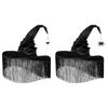 Fringed Witch Hat Pleated Wizard Hat Halloween Party Headwear Cloches Hat Holiday Headwear Adult Role Play StageShow Hat