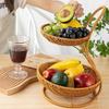2/3 Layers Food Basket Imitation Rattan Weaving Decorative Standing Tray Serving Tray  Home Kitchen