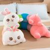 Rainbow Long Bunny Plush Pillow Large Body Pillow for Cuddling And Support Soft Stuffed Animal for Girls And Kids Gift
