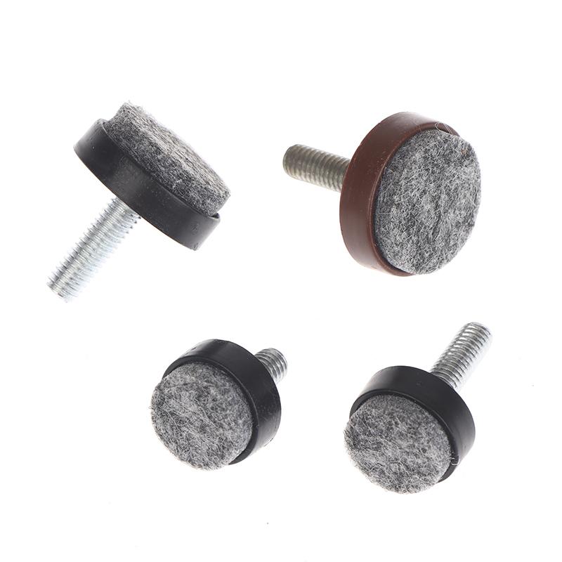 4/8Pcs Felt Adjustable Round Furniture Leg Screws Anti Slip M6 M8 Table Chair Cabinet Balance Feet Pads