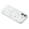 For iPhone 16 Plus Magnetic Case IMD Flower Pattern TPU + PC Clear Back Phone Cover