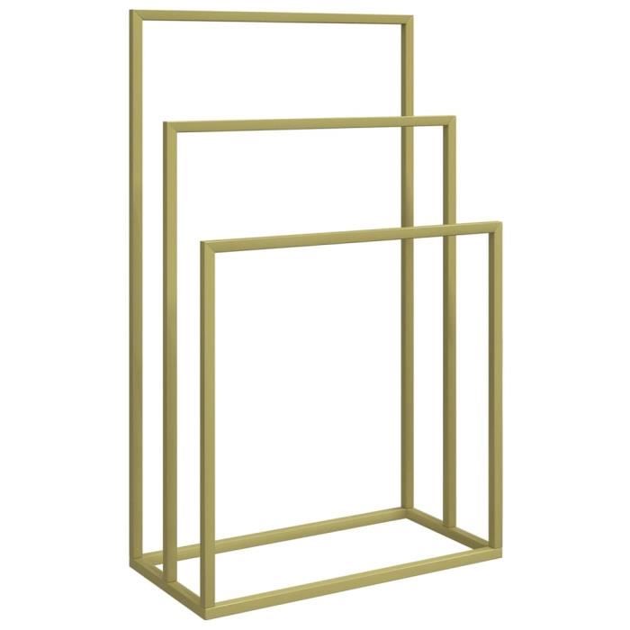 VidaXL Freestanding Towel Rack Gold 48x24x79 Cm Iron 343092