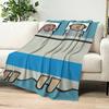 Fashion Art Face Funny Flannel Warm Comfort Soft Plush Blanket j-JullienS for Sofa Living Room Office Bedroom Travel Gift j-Jean